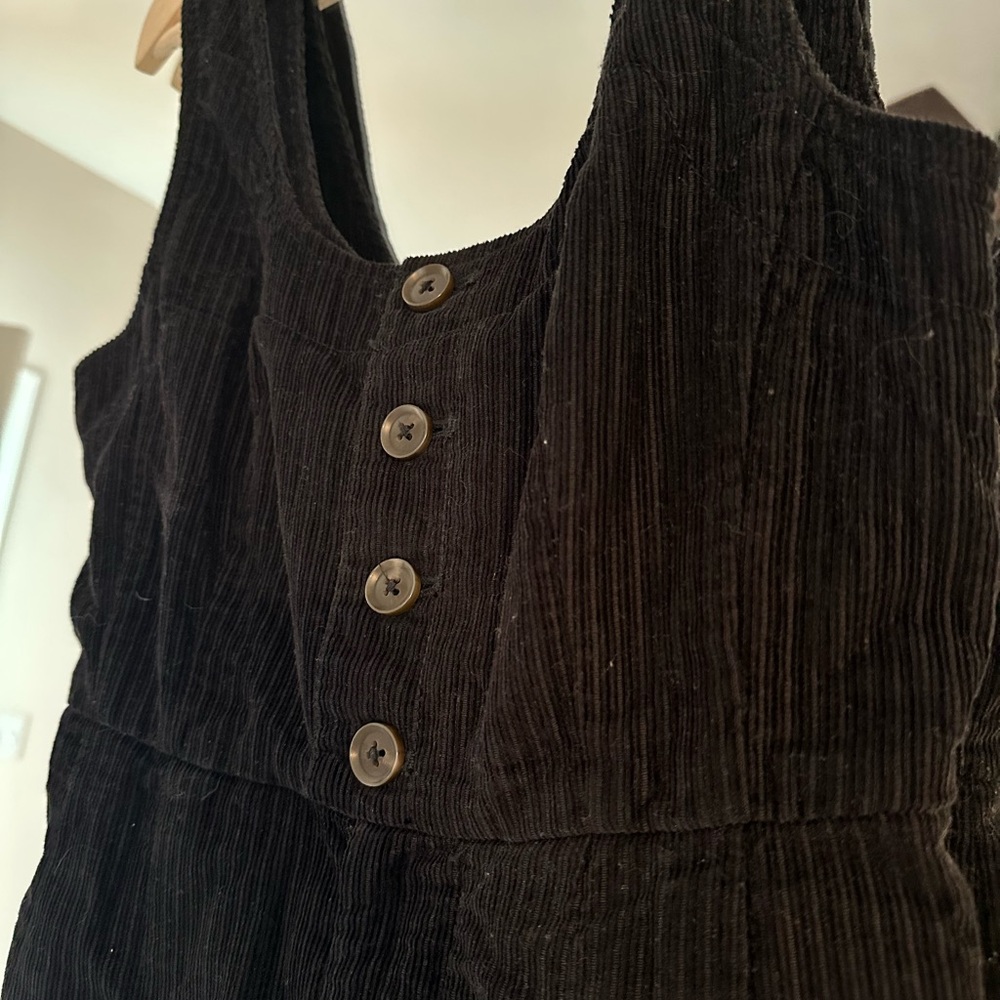 Free People Black Corduroy Overalls - Picture 2 of 6